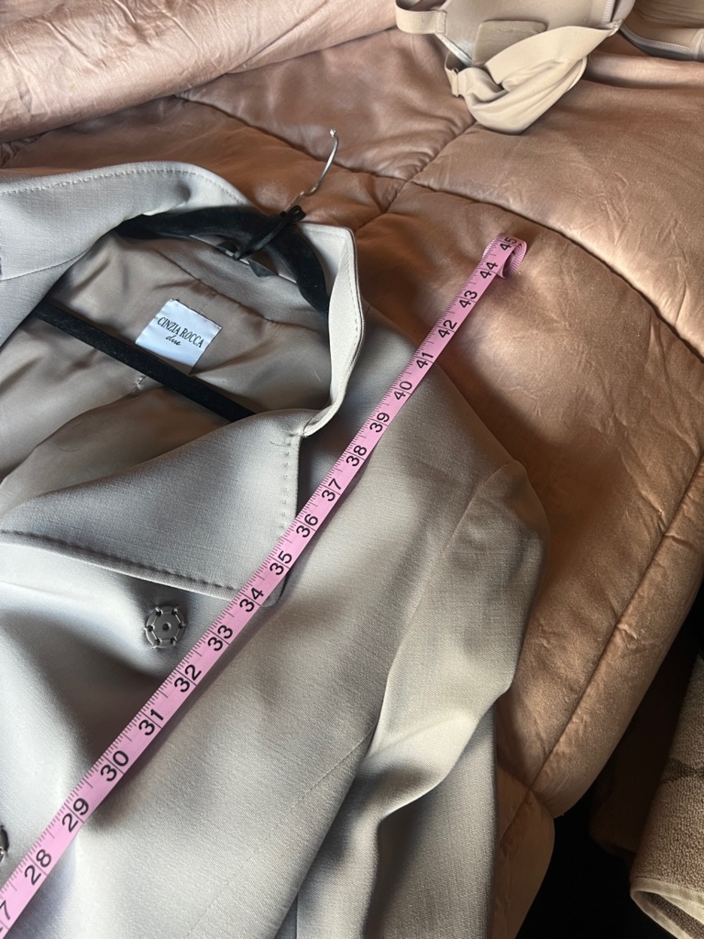 Light Taupe blazer coat - Picture 9 of 9
